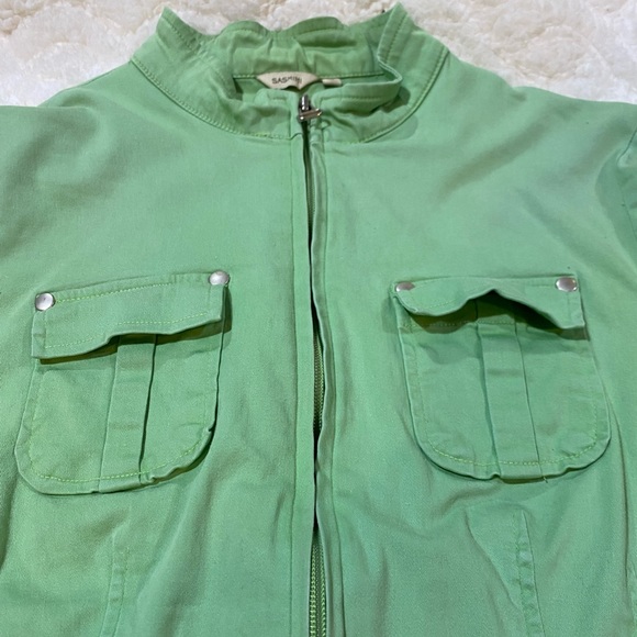 Sashimi Green Jacket Full-Zip Multi-pocket Size Medium - Picture 3 of 9